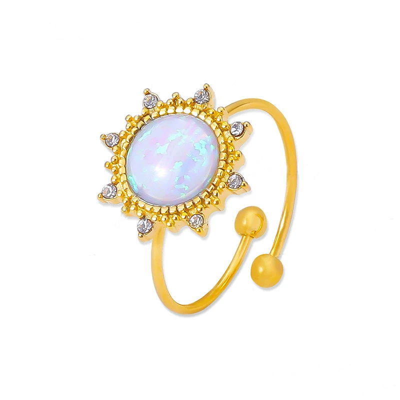 Opal Rhinestone Ring