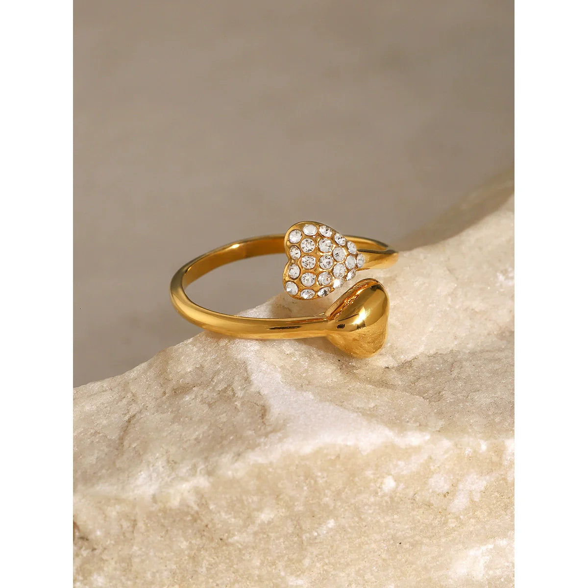 Asymmetric Heart Ring