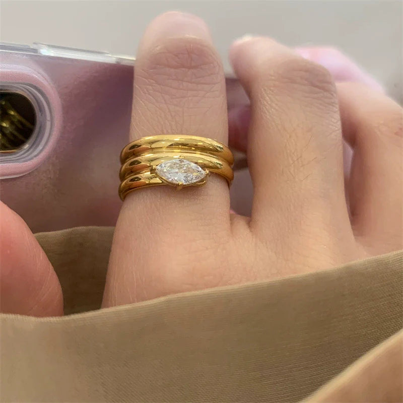 Marquise Spiral Ring