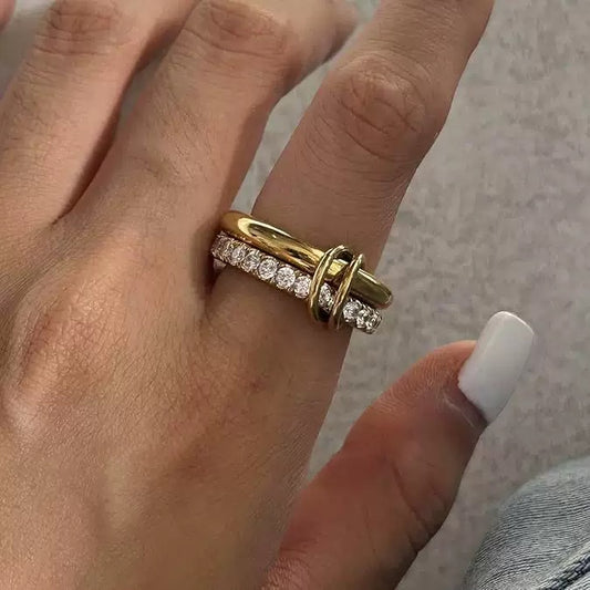 Cluster Zircon Ring