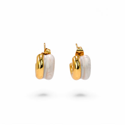 Ruhi White Hoops