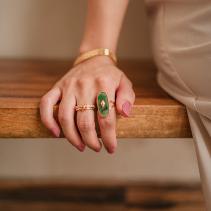 Cluster Zircon Ring