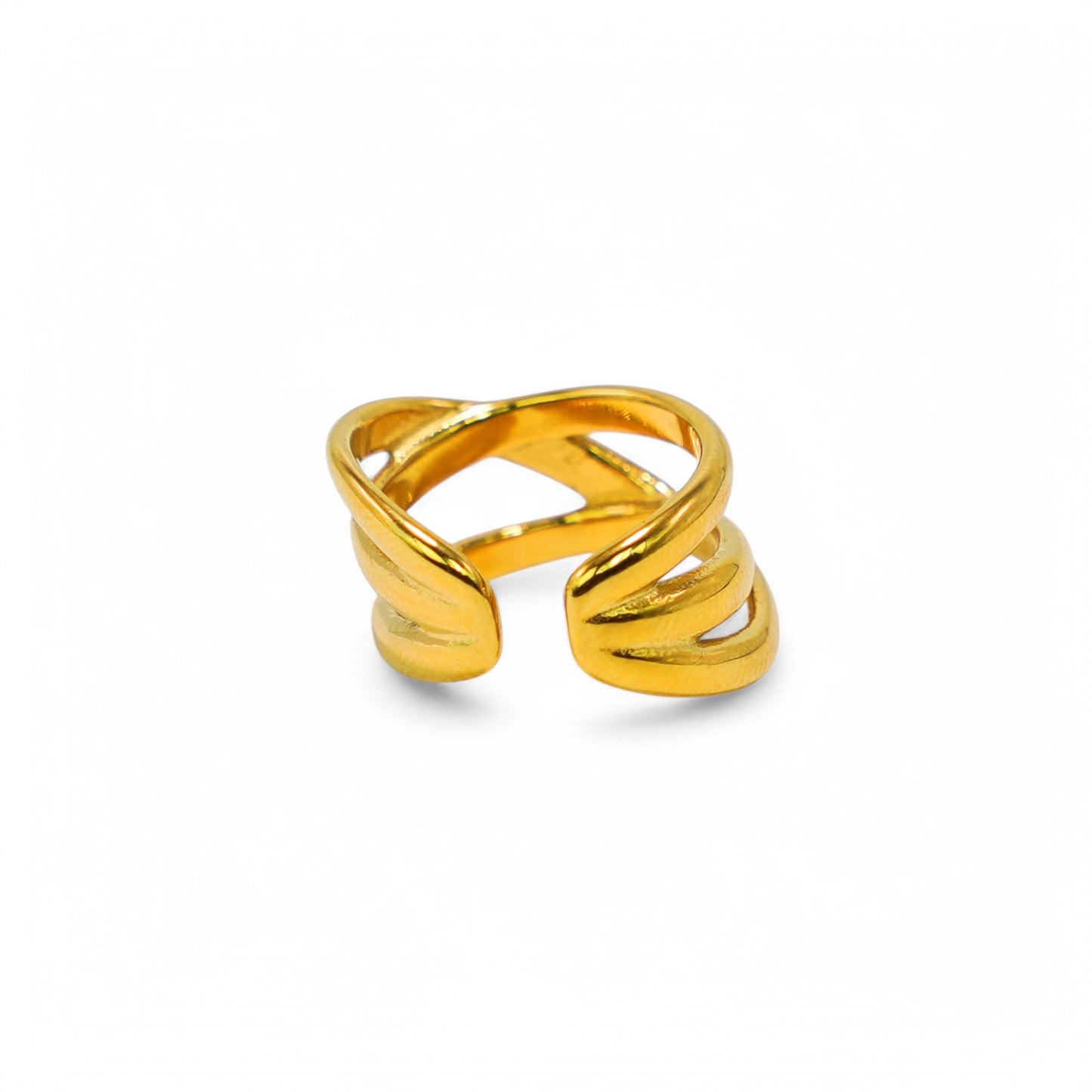 Golden Swirl Ring