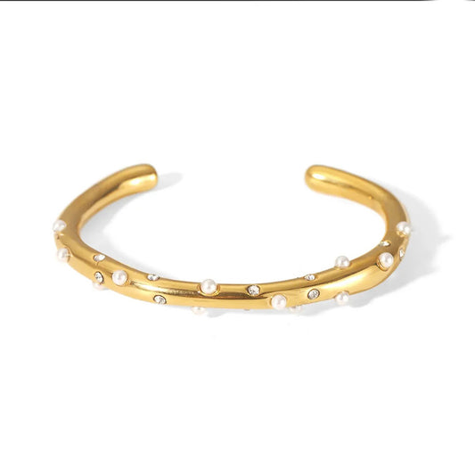 Penny Pearl Cuff Bangle