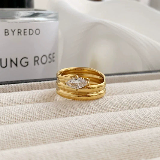 Marquise Spiral Ring